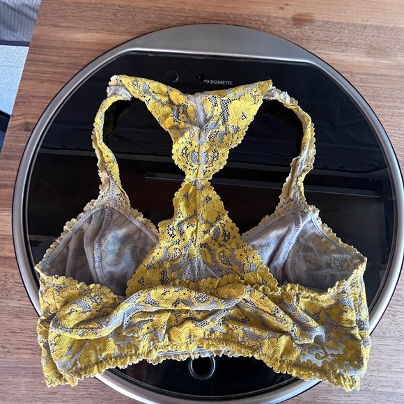 Lace Racerback Bralette - Yellow - Picture 2 of 3